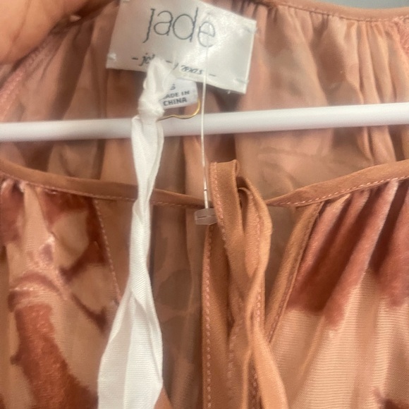 Johnny was Jade Women's Midi Dress in Rust and Peach size S new without tag - Picture 4 of 9